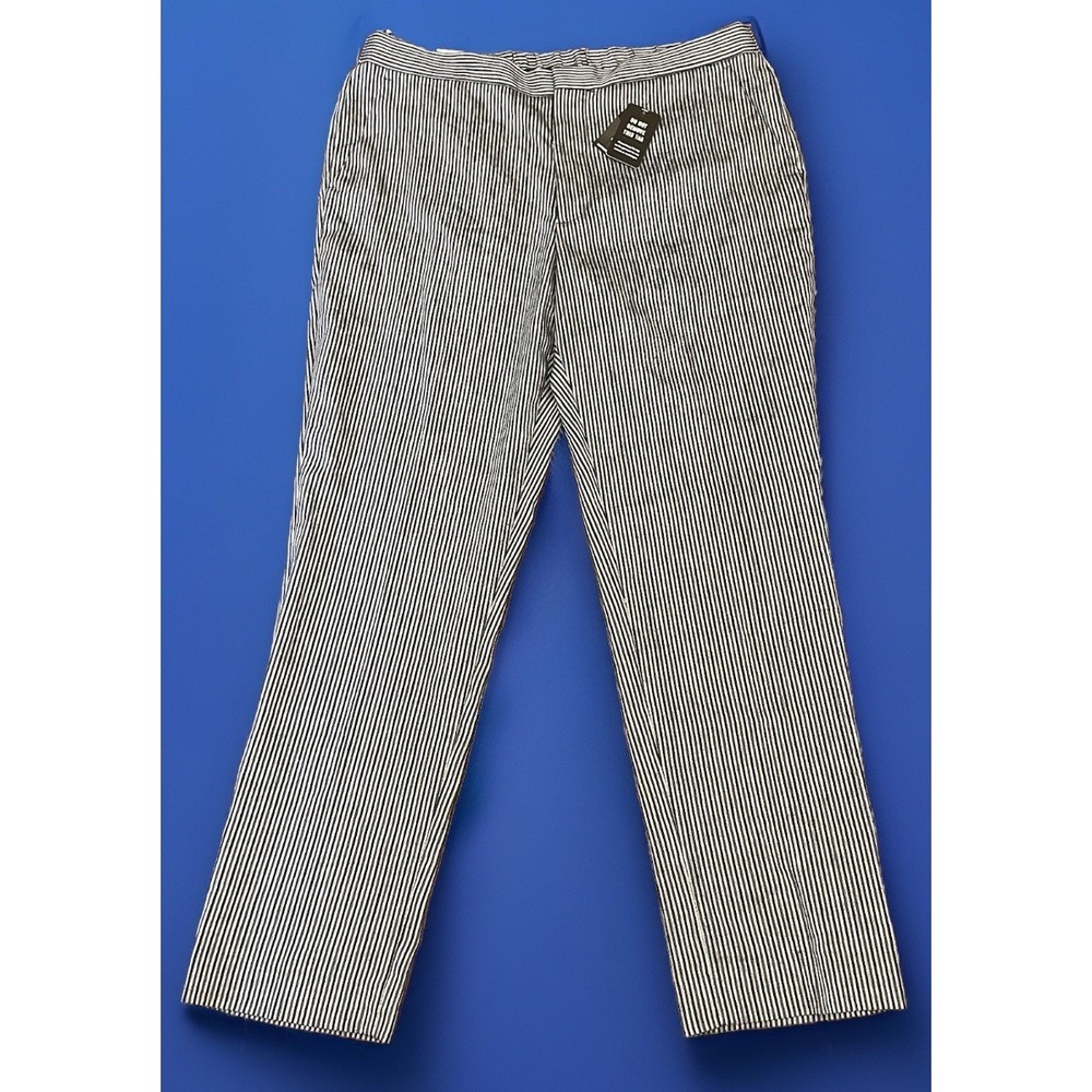 Express Mens Pants Gray Multicolor 34x30* Extra Slim Striped Stretch Linen Blend